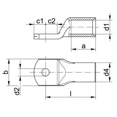 Klauke Rohrkabelschuh 16 mm² M8 verzinnt